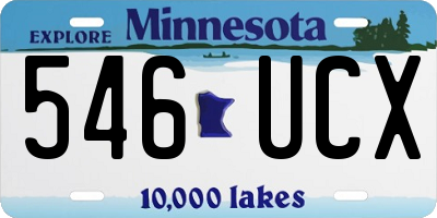 MN license plate 546UCX