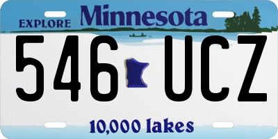 MN license plate 546UCZ
