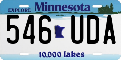 MN license plate 546UDA