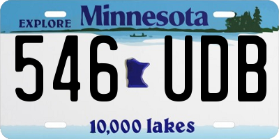 MN license plate 546UDB