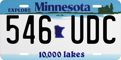 MN license plate 546UDC