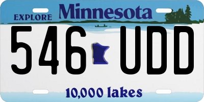 MN license plate 546UDD