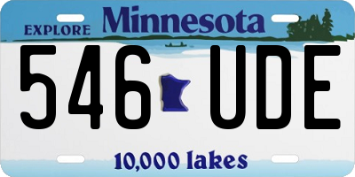 MN license plate 546UDE