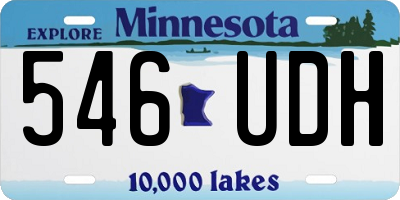 MN license plate 546UDH
