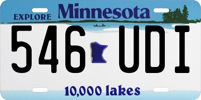 MN license plate 546UDI