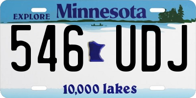 MN license plate 546UDJ