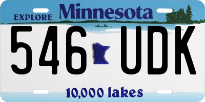 MN license plate 546UDK
