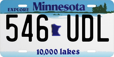 MN license plate 546UDL