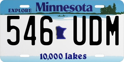 MN license plate 546UDM