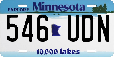 MN license plate 546UDN