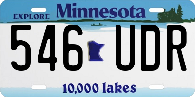 MN license plate 546UDR