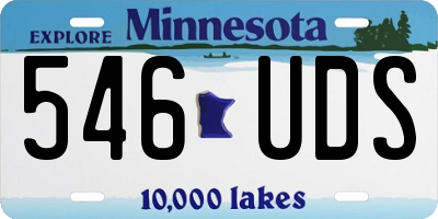 MN license plate 546UDS