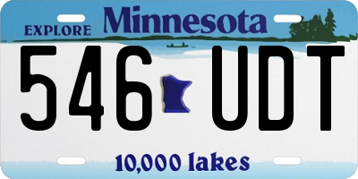 MN license plate 546UDT