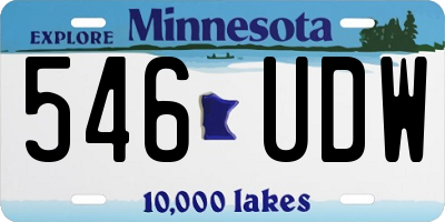 MN license plate 546UDW