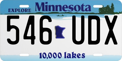 MN license plate 546UDX