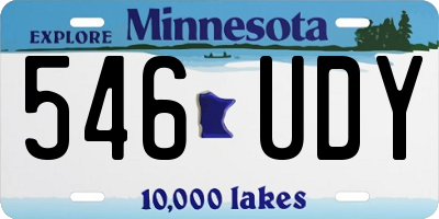 MN license plate 546UDY