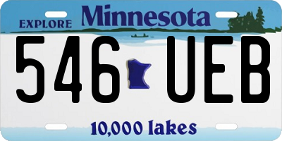 MN license plate 546UEB