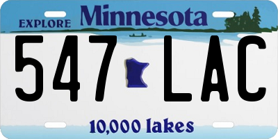 MN license plate 547LAC