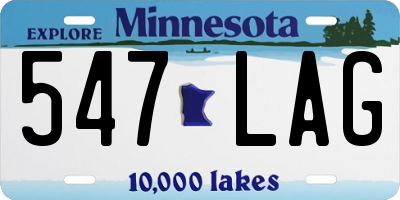 MN license plate 547LAG