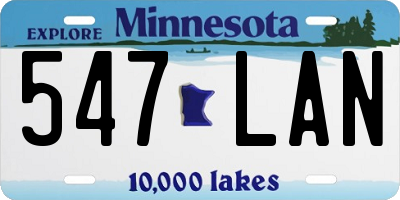 MN license plate 547LAN