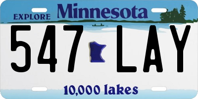 MN license plate 547LAY