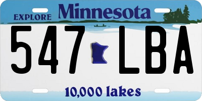 MN license plate 547LBA