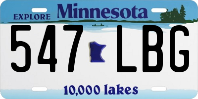 MN license plate 547LBG