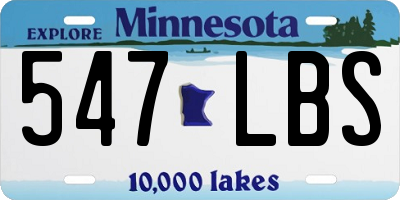MN license plate 547LBS