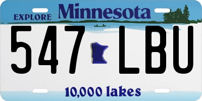MN license plate 547LBU