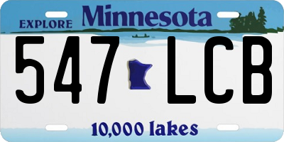 MN license plate 547LCB