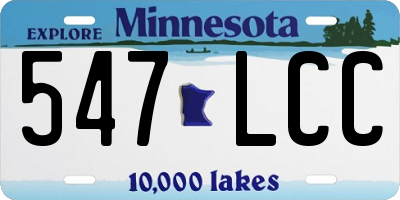 MN license plate 547LCC