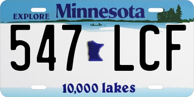 MN license plate 547LCF