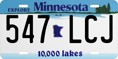 MN license plate 547LCJ