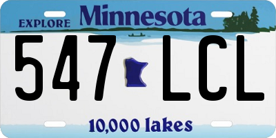 MN license plate 547LCL