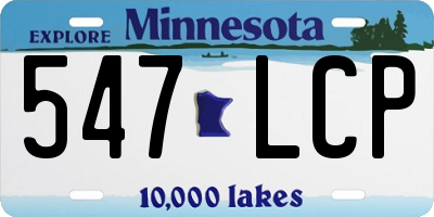 MN license plate 547LCP