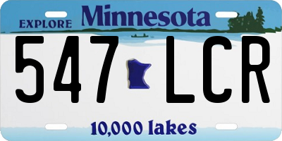 MN license plate 547LCR