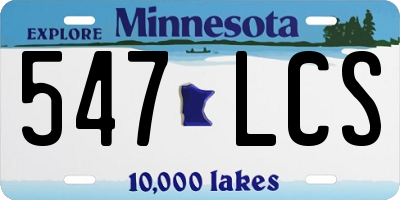 MN license plate 547LCS
