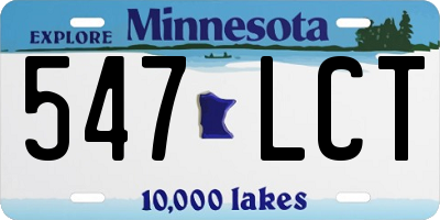 MN license plate 547LCT