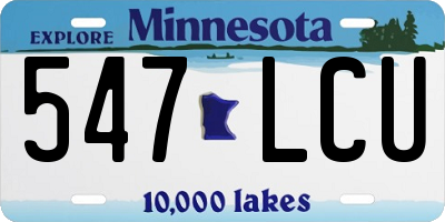 MN license plate 547LCU