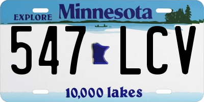 MN license plate 547LCV
