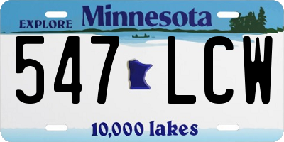 MN license plate 547LCW