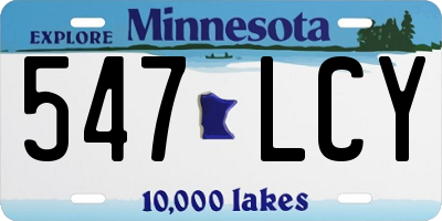 MN license plate 547LCY