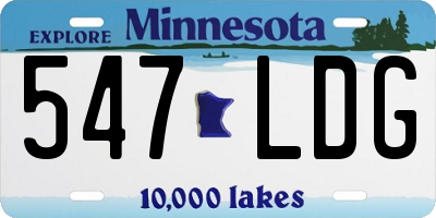 MN license plate 547LDG