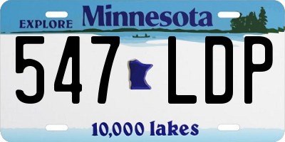 MN license plate 547LDP