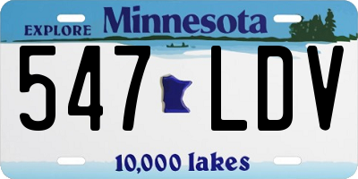 MN license plate 547LDV