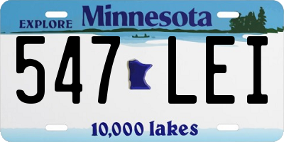 MN license plate 547LEI