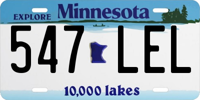 MN license plate 547LEL