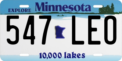 MN license plate 547LEO