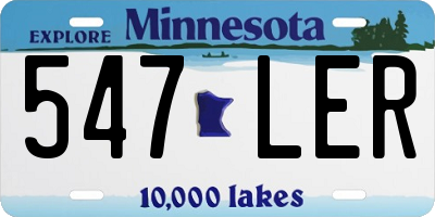 MN license plate 547LER
