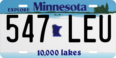 MN license plate 547LEU